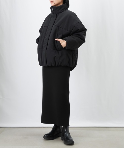 LUCA/LADY LUCK LUCA(ルカ/レディラックルカ)の「LC/LLL ナイロンワッシャーボリューム中綿ブルゾン(ブルゾン・レディース・ブラック/カーキ/ライトグレー・FREE)」の15枚目の写真