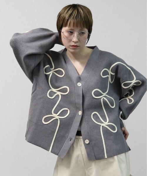 コード刺繍カーディガン CORD EMBROIDERY CARDIGAN（カーディガン