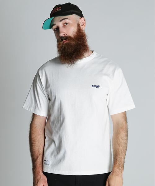 Schott(ショット)の「Schott/ショット/NICE Schott T-SHIRT/ナイスショット Tシャツ(Tシャツ/カットソー・メンズ・ネイビー/ホワイト/チャコールグレー・M/2XL/XL/L)」の5枚目の写真