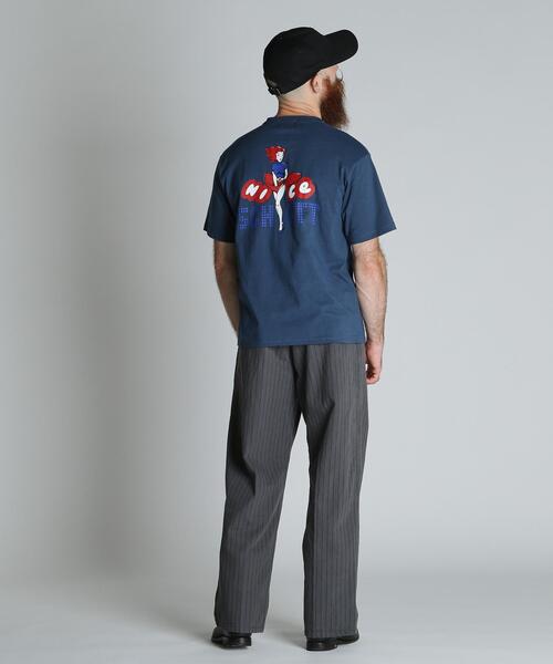 Schott(ショット)の「Schott/ショット/NICE Schott T-SHIRT/ナイスショット Tシャツ(Tシャツ/カットソー・メンズ・ネイビー/ホワイト/チャコールグレー・M/2XL/XL/L)」の13枚目の写真