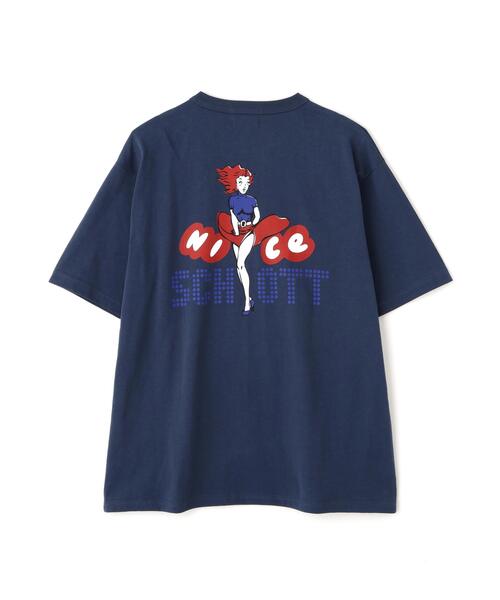 Schott(ショット)の「Schott/ショット/NICE Schott T-SHIRT/ナイスショット Tシャツ(Tシャツ/カットソー・メンズ・ネイビー/ホワイト/チャコールグレー・M/2XL/XL/L)」の16枚目の写真