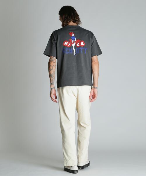 Schott(ショット)の「Schott/ショット/NICE Schott T-SHIRT/ナイスショット Tシャツ(Tシャツ/カットソー・メンズ・ネイビー/ホワイト/チャコールグレー・M/2XL/XL/L)」の21枚目の写真
