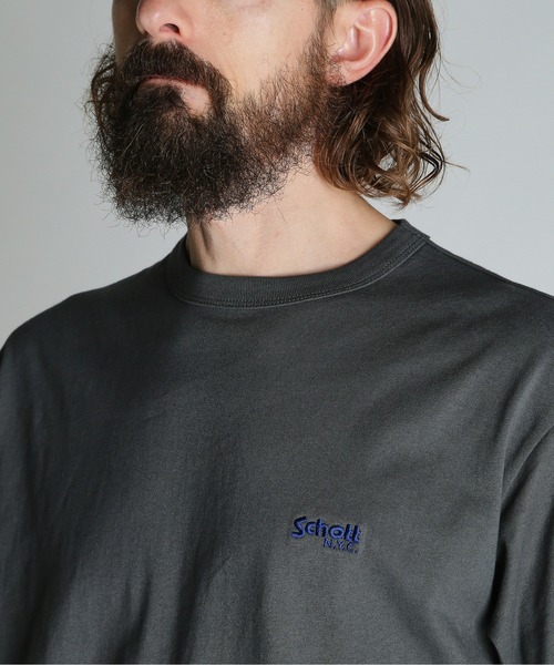 schott(ショット)の「Schott/ショット/NICE Schott T-SHIRT/ナイスショット Tシャツ(Tシャツ/カットソー・メンズ・ネイビー/ホワイト/チャコールグレー・M/2XL/XL/L)」の12枚目の写真