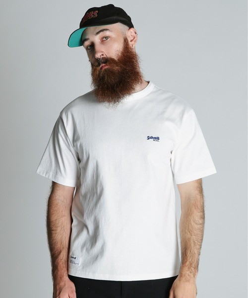 schott(ショット)の「Schott/ショット/NICE Schott T-SHIRT/ナイスショット Tシャツ(Tシャツ/カットソー・メンズ・ネイビー/ホワイト/チャコールグレー・M/2XL/XL/L)」の5枚目の写真
