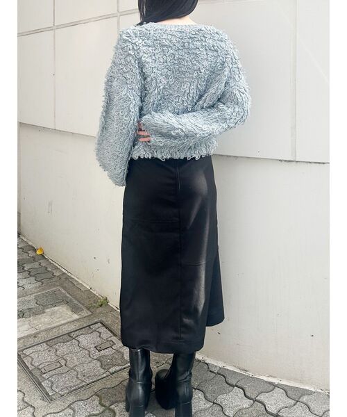 MURUA(ムルーア)の「ジップスリットAラインスカート(スカート・レディース・ベージュ/ブラック・1/2)」の15枚目の写真