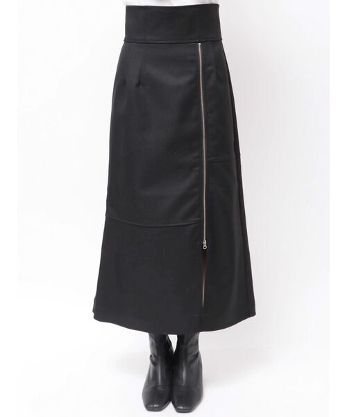 MURUA(ムルーア)の「ジップスリットAラインスカート(スカート・レディース・ベージュ/ブラック・1/2)」の16枚目の写真