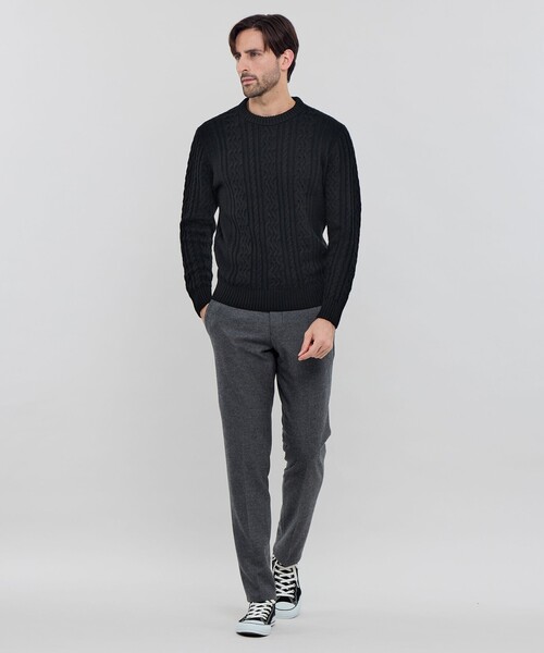 MACKINTOSH LONDON(マッキントッシュ ロンドン)の「アランクルーネックニット(ニット/セーター・メンズ・ブラック/グリーン系その他3・M/XL/L)」の3枚目の写真