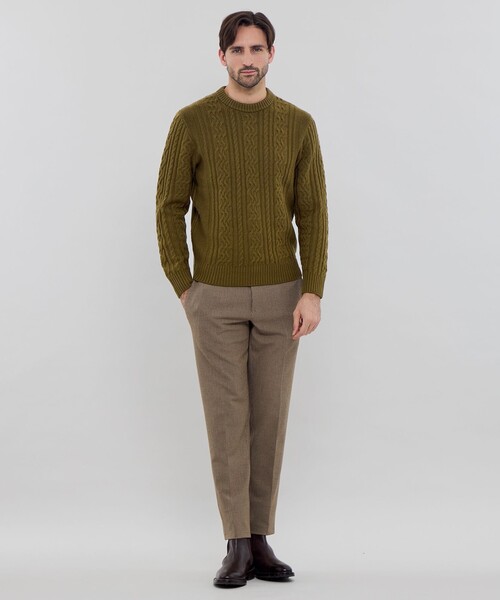 MACKINTOSH LONDON(マッキントッシュ ロンドン)の「アランクルーネックニット(ニット/セーター・メンズ・ブラック/グリーン系その他3・M/XL/L)」の4枚目の写真