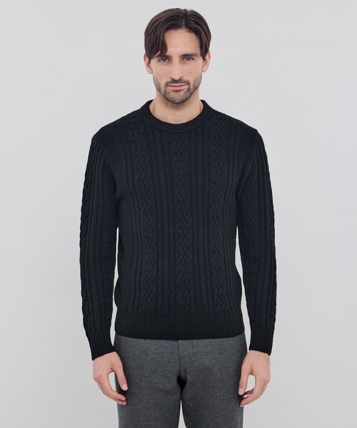 MACKINTOSH LONDON(マッキントッシュ ロンドン)の「アランクルーネックニット(ニット/セーター・メンズ・ブラック/グリーン系その他3・M/XL/L)」の5枚目の写真