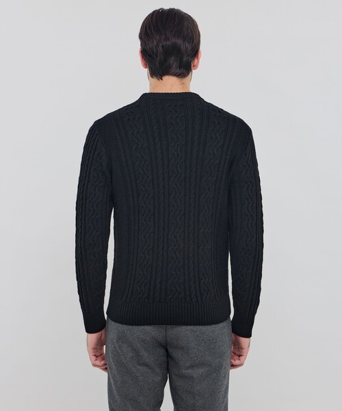MACKINTOSH LONDON(マッキントッシュ ロンドン)の「アランクルーネックニット(ニット/セーター・メンズ・ブラック/グリーン系その他3・M/XL/L)」の7枚目の写真