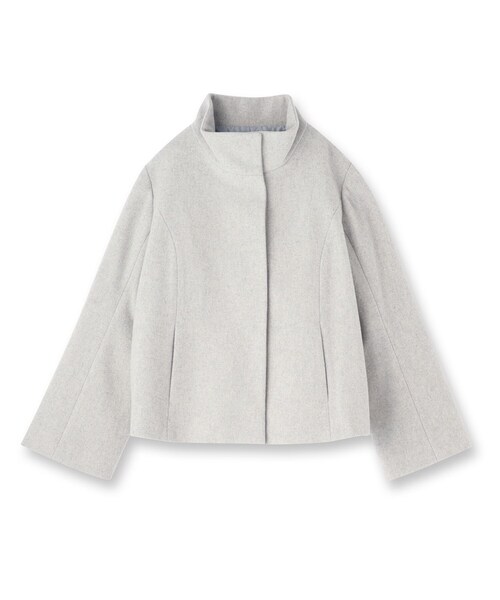 UNTITLED（アンタイトル）の「スタンドカラーショートコート（その他アウター・レディース・オフホワイト/グレー/ナチュラル/ブラック・01/02/03）」の5枚目の写真