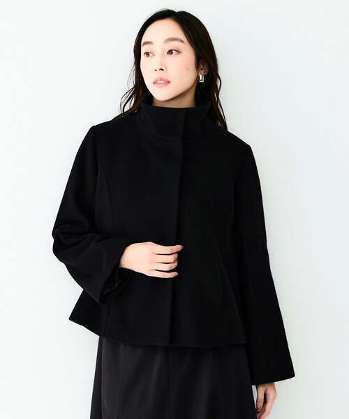 UNTITLED（アンタイトル）の「スタンドカラーショートコート（その他アウター・レディース・オフホワイト/グレー/ナチュラル/ブラック・01/02/03）」の12枚目の写真