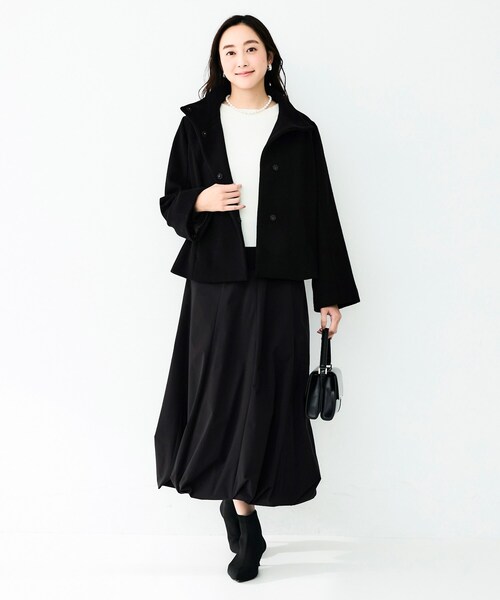 UNTITLED（アンタイトル）の「スタンドカラーショートコート（その他アウター・レディース・オフホワイト/グレー/ナチュラル/ブラック・01/02/03）」の13枚目の写真