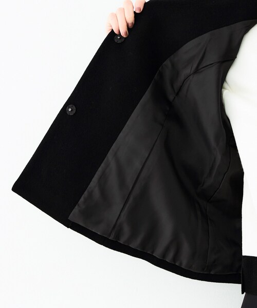 UNTITLED（アンタイトル）の「スタンドカラーショートコート（その他アウター・レディース・オフホワイト/グレー/ナチュラル/ブラック・01/02/03）」の14枚目の写真