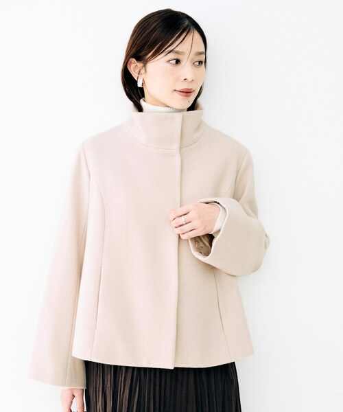 UNTITLED（アンタイトル）の「スタンドカラーショートコート（その他アウター・レディース・オフホワイト/グレー/ナチュラル/ブラック・01/02/03）」の16枚目の写真