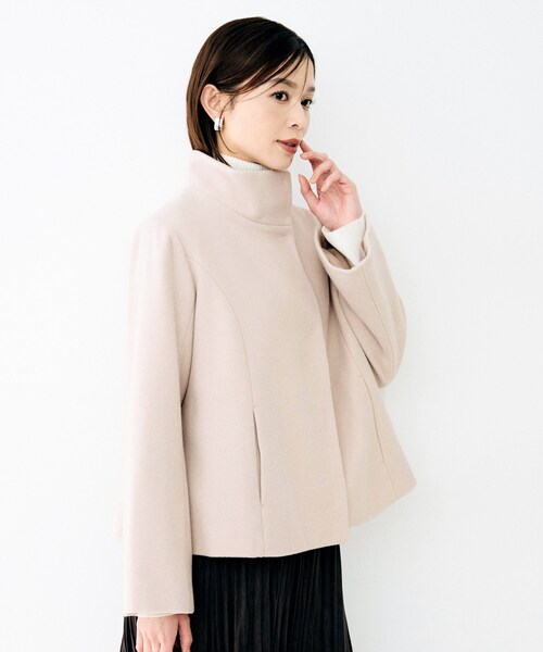 UNTITLED（アンタイトル）の「スタンドカラーショートコート（その他アウター・レディース・オフホワイト/グレー/ナチュラル/ブラック・01/02/03）」の17枚目の写真
