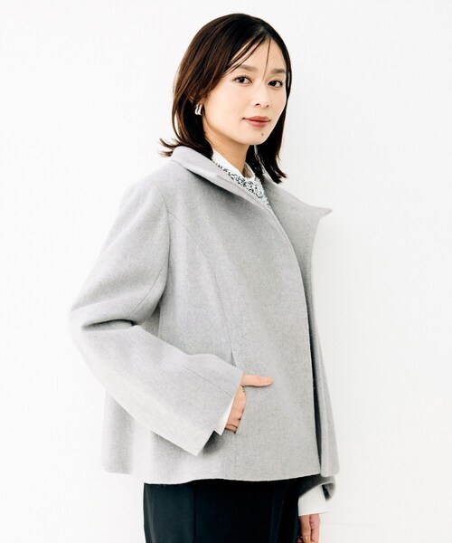 UNTITLED（アンタイトル）の「スタンドカラーショートコート（その他アウター・レディース・オフホワイト/グレー/ナチュラル/ブラック・01/02/03）」の22枚目の写真