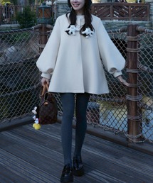 ACYM（アシーム）の「バルーンスリーブフレアコート（ノーカラー