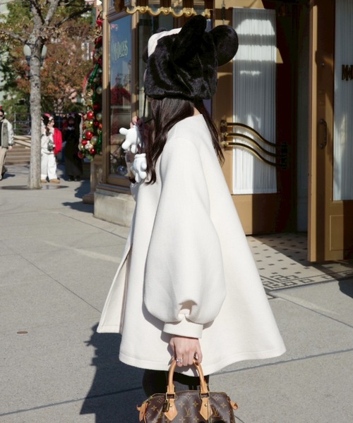 バルーンスリーブフレアコート（ノーカラージャケット）｜ACYM