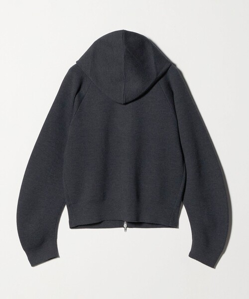 H　BEAUTY&YOUTH UNITED ARROWS（エイチビューティーアンドユースユナイテッドアローズ）の「＜H＞ウールスムース ジップパーカー（カーディガン/ボレロ・レディース・ダークグレー/ブラック・FREE）」の5枚目の写真