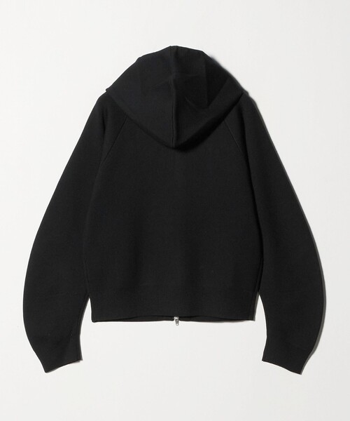 H　BEAUTY&YOUTH UNITED ARROWS（エイチビューティーアンドユースユナイテッドアローズ）の「＜H＞ウールスムース ジップパーカー（カーディガン/ボレロ・レディース・ダークグレー/ブラック・FREE）」の13枚目の写真