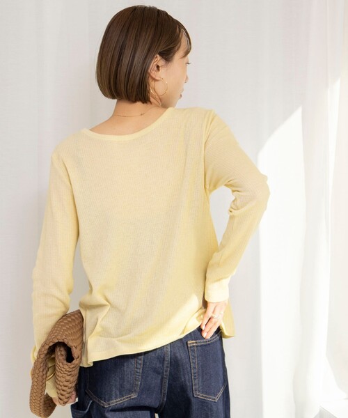 NOLLEY’S（ノーリーズ）の「ウォッシャブルナチュラルテレコ2WAYカーデ（カーディガン/ボレロ・レディース・イエロー/アイボリー/ブラック・FREE）」の11枚目の写真