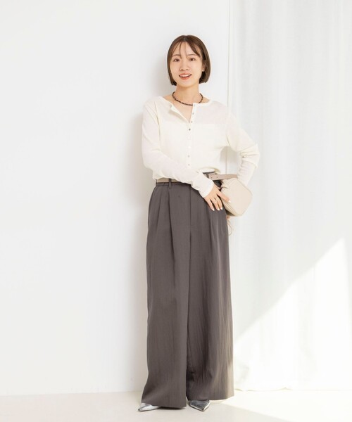 NOLLEY’S（ノーリーズ）の「ウォッシャブルナチュラルテレコ2WAYカーデ（カーディガン/ボレロ・レディース・イエロー/アイボリー/ブラック・FREE）」の16枚目の写真