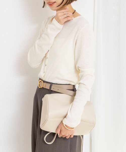 NOLLEY’S（ノーリーズ）の「ウォッシャブルナチュラルテレコ2WAYカーデ（カーディガン/ボレロ・レディース・イエロー/アイボリー/ブラック・FREE）」の18枚目の写真