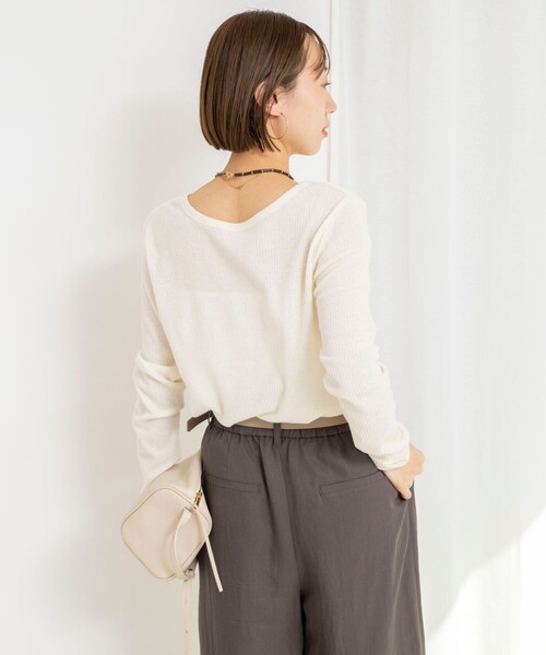 NOLLEY’S（ノーリーズ）の「ウォッシャブルナチュラルテレコ2WAYカーデ（カーディガン/ボレロ・レディース・イエロー/アイボリー/ブラック・FREE）」の19枚目の写真