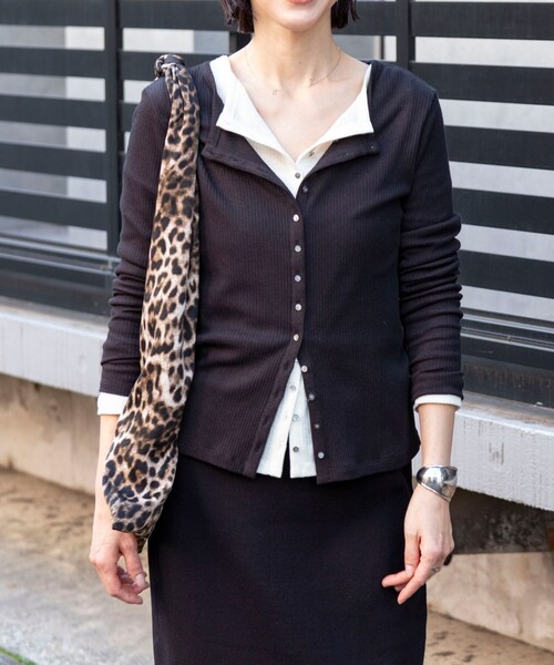 NOLLEY’S（ノーリーズ）の「ウォッシャブルナチュラルテレコ2WAYカーデ（カーディガン/ボレロ・レディース・イエロー/アイボリー/ブラック・FREE）」の22枚目の写真