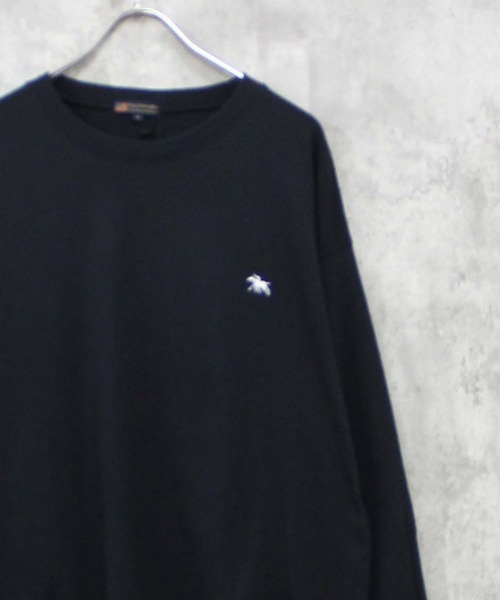 POLOCHAMPS(ポロチャンプス)の「【POLOCHAMPS / ポロチャンプス】ワンポイント 刺繍 ロングTシャツ(Tシャツ/カットソー・メンズ・チャコール/ネイビー/ブラック/杢グレー/ダークグリーン/オフホワイト・MEDIUM/LARGE/X-LARGE)」の1枚目の写真