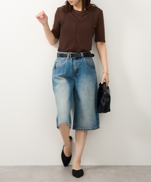 Levi's（リーバイス）の「【Levi’s】リーバイス デニムショーツ ジョーツ ハーフパンツ SUPER BAGGY JORTS（デニムパンツ・レディース・インディゴブルー/ブラック・25/26/27）」の9枚目の写真