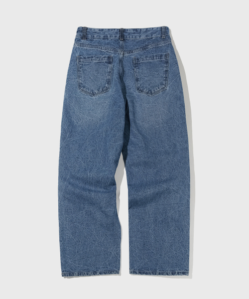 KIIMUIR(キミュア)の「セミワイドパラシュートデニムパンツ_ブルー(デニムパンツ・レディース・その他・MEDIUM/LARGE)」の3枚目の写真
