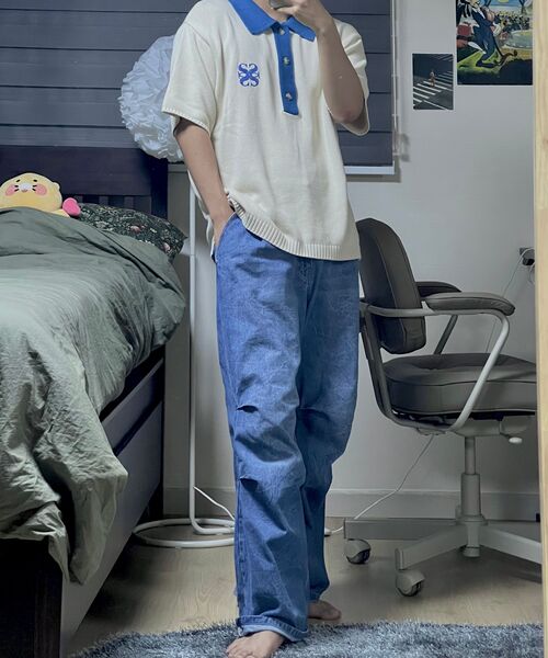 KIIMUIR(キミュア)の「セミワイドパラシュートデニムパンツ_ブルー(デニムパンツ・レディース・その他・MEDIUM/LARGE)」の4枚目の写真