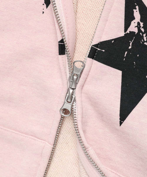 Cavish（カビシ）の「TWIN STAR ZIP UP HOODIE PINK(CV2FFUM498A)（パーカー・レディース・ピンク・S/M/L）」の6枚目の写真