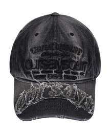 OURSAYSOUR（アワーセイアワー）の「レタリングロゴボールキャップデニムウォッシュドブラック（キャップ）」