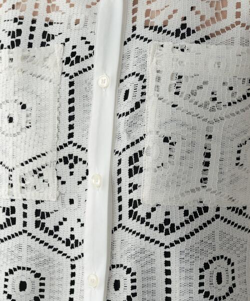 GALLEST（ギャレスト）の「幾何柄レースビッグシャツ（シャツ/ブラウス・レディース・ホワイト/ブラック・38）」の12枚目の写真