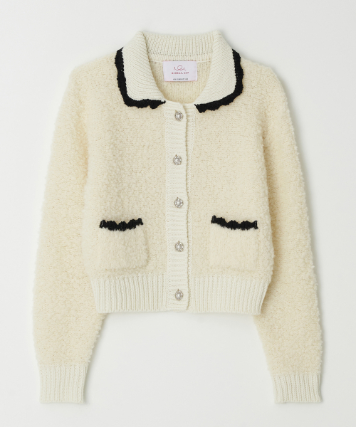 SIWEOL107(シウォル107)の「Alpaca Knit Cardigan (Ivory)(カーディガン/ボレロ・レディース・アイボリー・FREE)」の1枚目の写真
