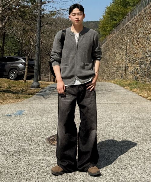 Big Unionの「ジップアップニットジャケット(グレー)(その他アウター・メンズ・その他・S/M/L)」の15枚目の写真