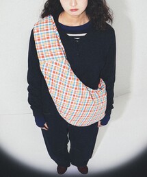 bpr BEAMS（ビーピーアール ビームス ）の「チェック ラウンド エコバッグ（ショルダーバッグ）」