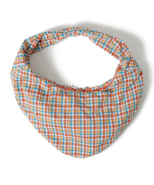 bpr BEAMS（ビーピーアール ビームス ）の「チェック ラウンド エコバッグ（ショルダーバッグ・レディース・オレンジ/グリーン/レッド/パープル・ONE SIZE）」の14枚目の写真