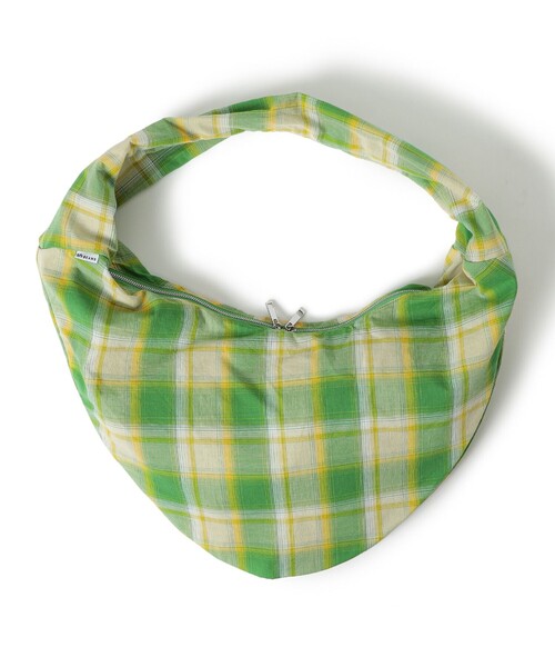 bpr BEAMS（ビーピーアール ビームス ）の「チェック ラウンド エコバッグ（ショルダーバッグ・レディース・オレンジ/グリーン/レッド/パープル・ONE SIZE）」の15枚目の写真