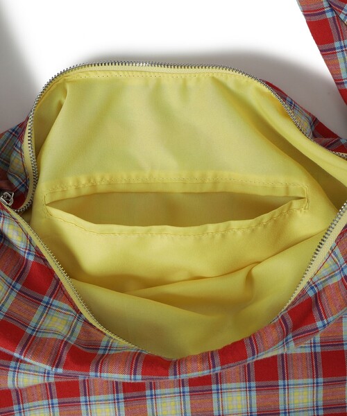 bpr BEAMS（ビーピーアール ビームス ）の「チェック ラウンド エコバッグ（ショルダーバッグ・レディース・オレンジ/グリーン/レッド/パープル・ONE SIZE）」の18枚目の写真