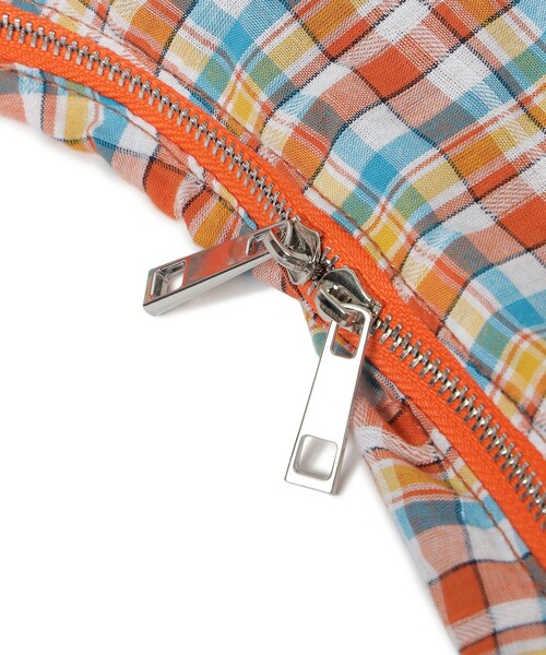 bpr BEAMS（ビーピーアール ビームス ）の「チェック ラウンド エコバッグ（ショルダーバッグ・レディース・オレンジ/グリーン/レッド/パープル・ONE SIZE）」の20枚目の写真