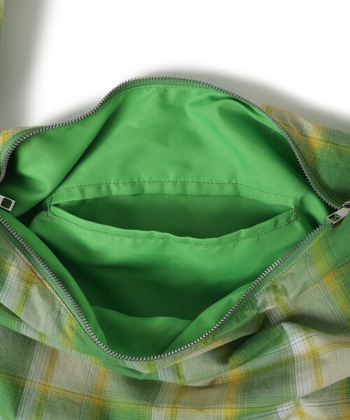 bpr BEAMS（ビーピーアール ビームス ）の「チェック ラウンド エコバッグ（ショルダーバッグ・レディース・オレンジ/グリーン/レッド/パープル・ONE SIZE）」の22枚目の写真