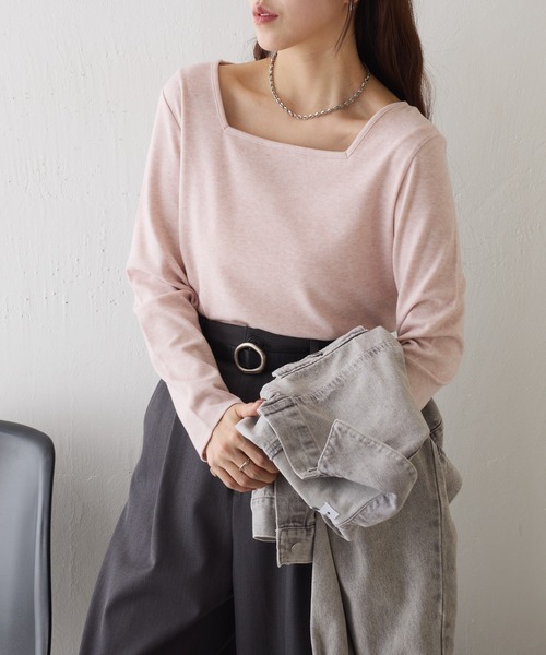 COLONY 2139（コロニートゥーワンスリーナイン）の「起毛フラッフィー前後2WAYネックプルオーバー（Tシャツ/カットソー・レディース・ライトグレー/ピンク/グレー/アイボリー/ブラック・FREE）」の22枚目の写真