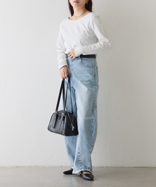 COLONY 2139（コロニートゥーワンスリーナイン）の「起毛フラッフィー前後2WAYネックプルオーバー（Tシャツ/カットソー・レディース・ライトグレー/ピンク/グレー/アイボリー/ブラック・FREE）」の10枚目の写真