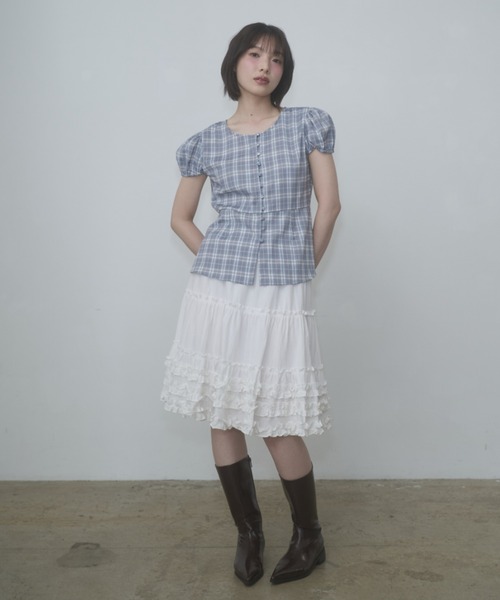 frill midi flared skirt / フリルボリュームスカート（スカート