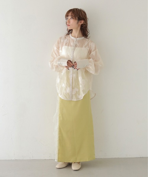 CLEIO（クレイオ）の「【CLEIO】デザインレースサテンスカート DESIGN LACE SATIN SKIRT（スカート・レディース・ベージュ/グリーン系その他/アイボリー・FREE）」の20枚目の写真