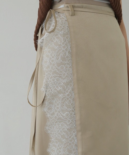 CLEIO（クレイオ）の「【CLEIO】デザインレースサテンスカート DESIGN LACE SATIN SKIRT（スカート・レディース・ベージュ/グリーン系その他/アイボリー・FREE）」の14枚目の写真